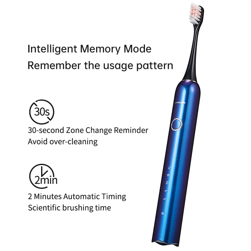 Nom personnalisé 5 Modes dent oscillant sans fil de filtre à chargement soft adulte professionnelle brosse à dents électrique