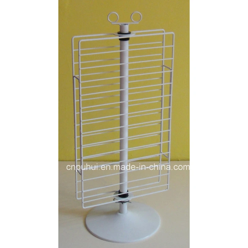 Height Adjustable Grid Wall Panel Floor Revolving Wire Mesh Display Stand (PHY265)