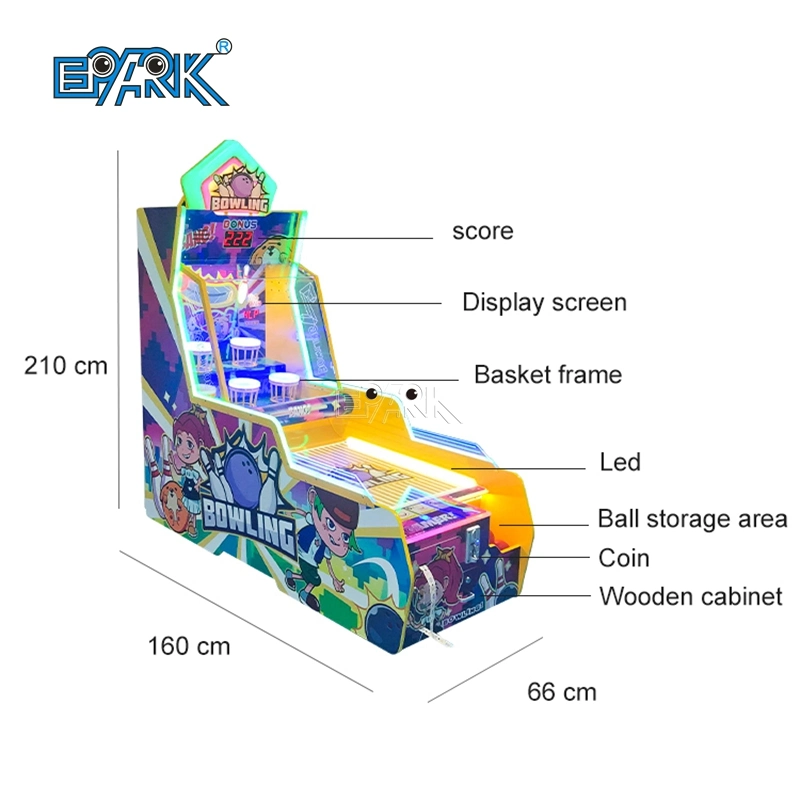 Epark Bowling Slam Dunk Single Player New Games Vivid Color Game Machine for Kids