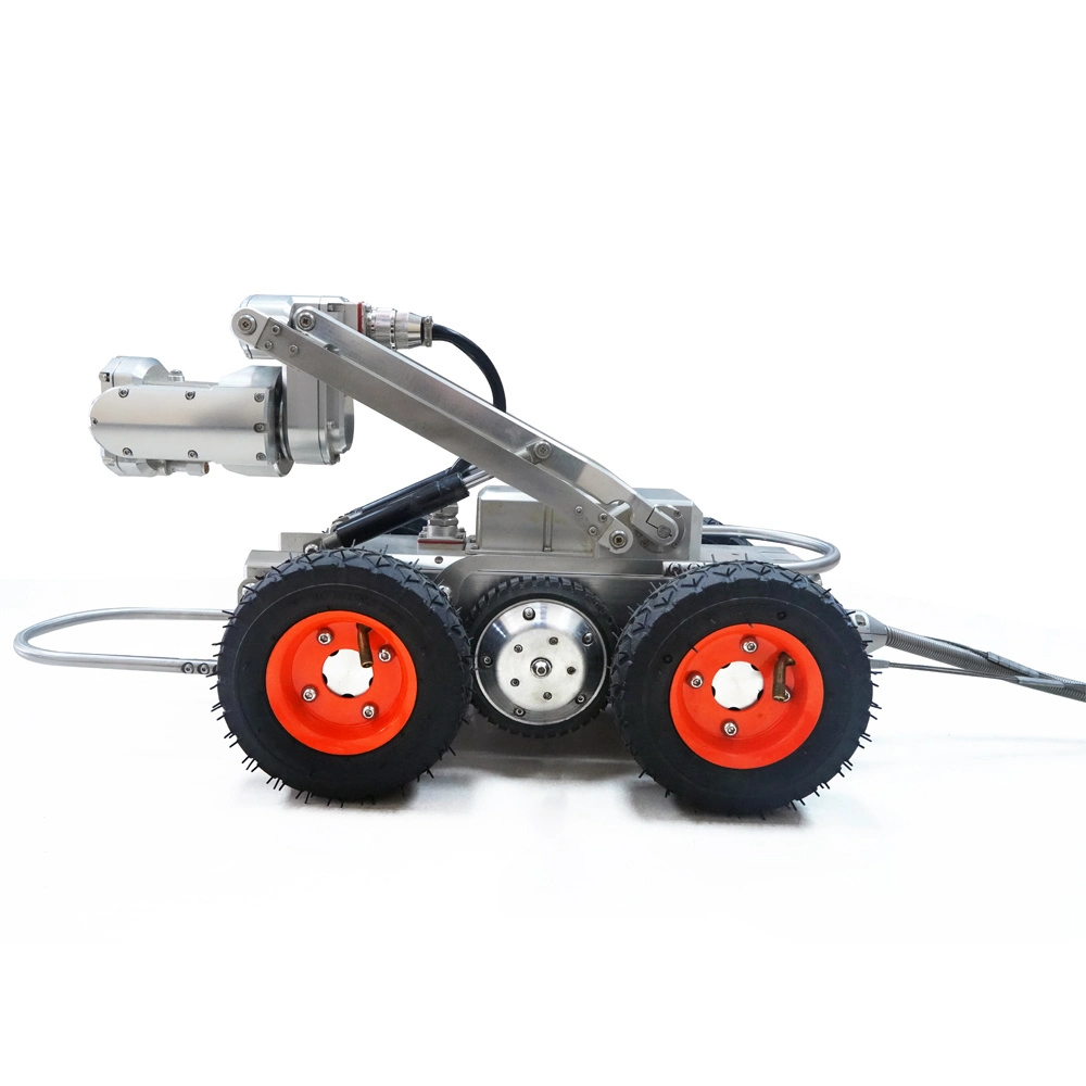 CE/FCC Certified Megapixel Industrial Sewer Mainline Pipe Inspection Crawler Robot Camera with Joystick Control