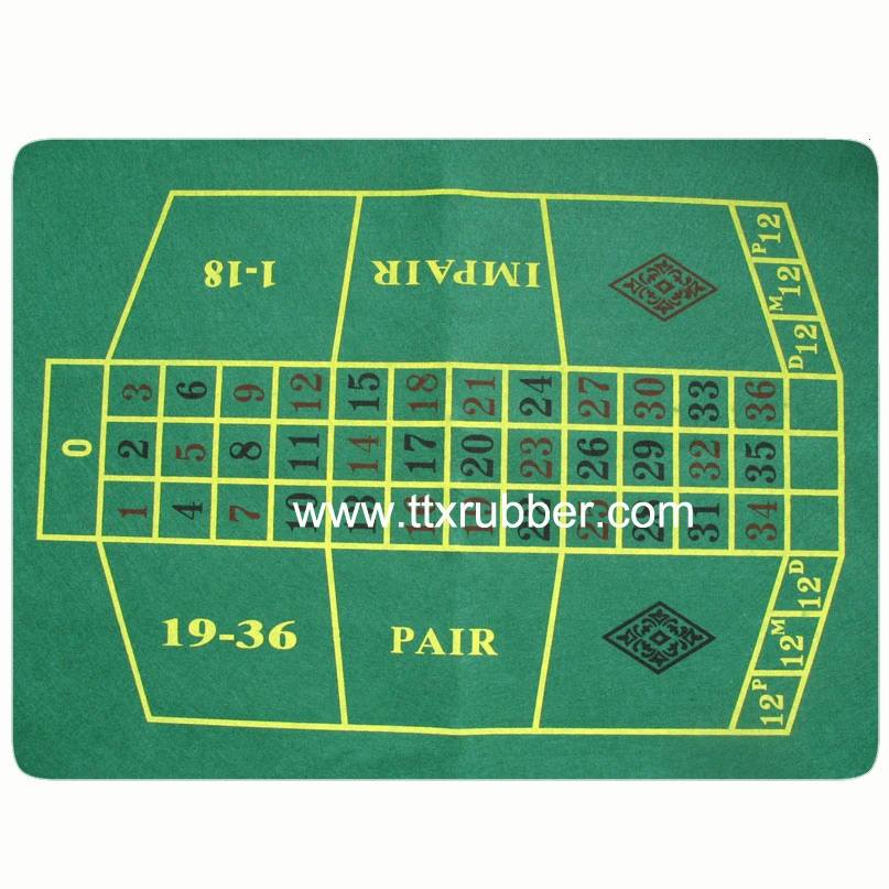 180*90cm Suede Rubber Texas Hold'em Casino Poker Tablecloth Board Game Deluxe High quality/High cost performance Table Cloth with Flower Pattern