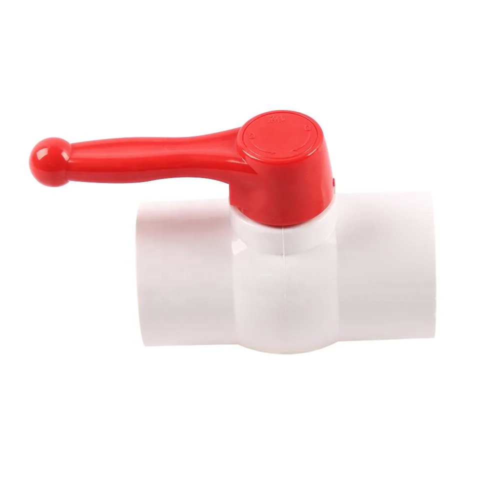 Clapet à bille de couleur blanche 1/2"-4" plastique pour l'industrie chimique