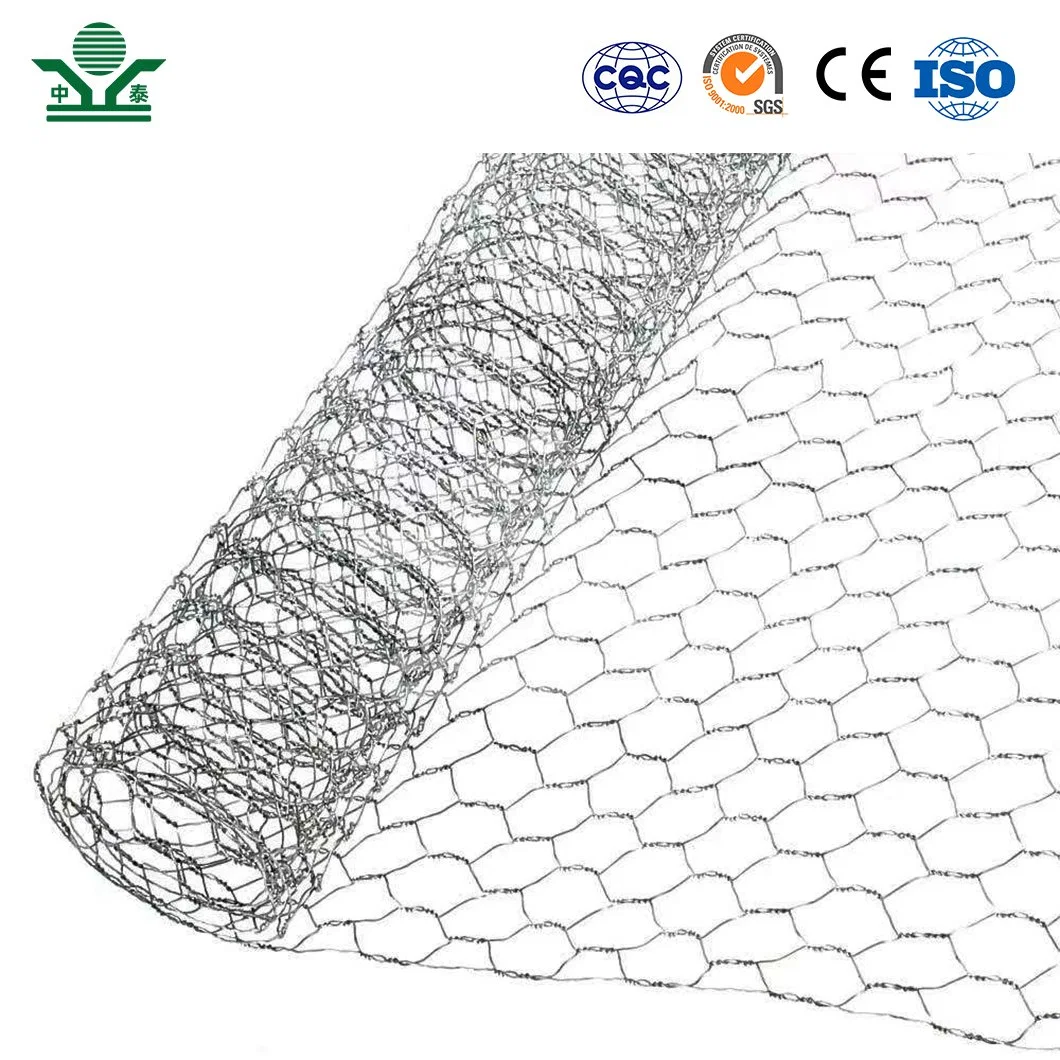 Zhongtai PVC Coated Hexagonal Wire Netting China Manufacturing 3/8 Inch Galvanized Chicken Wire Mesh Used for Green Coated Chicken Wire Fencing