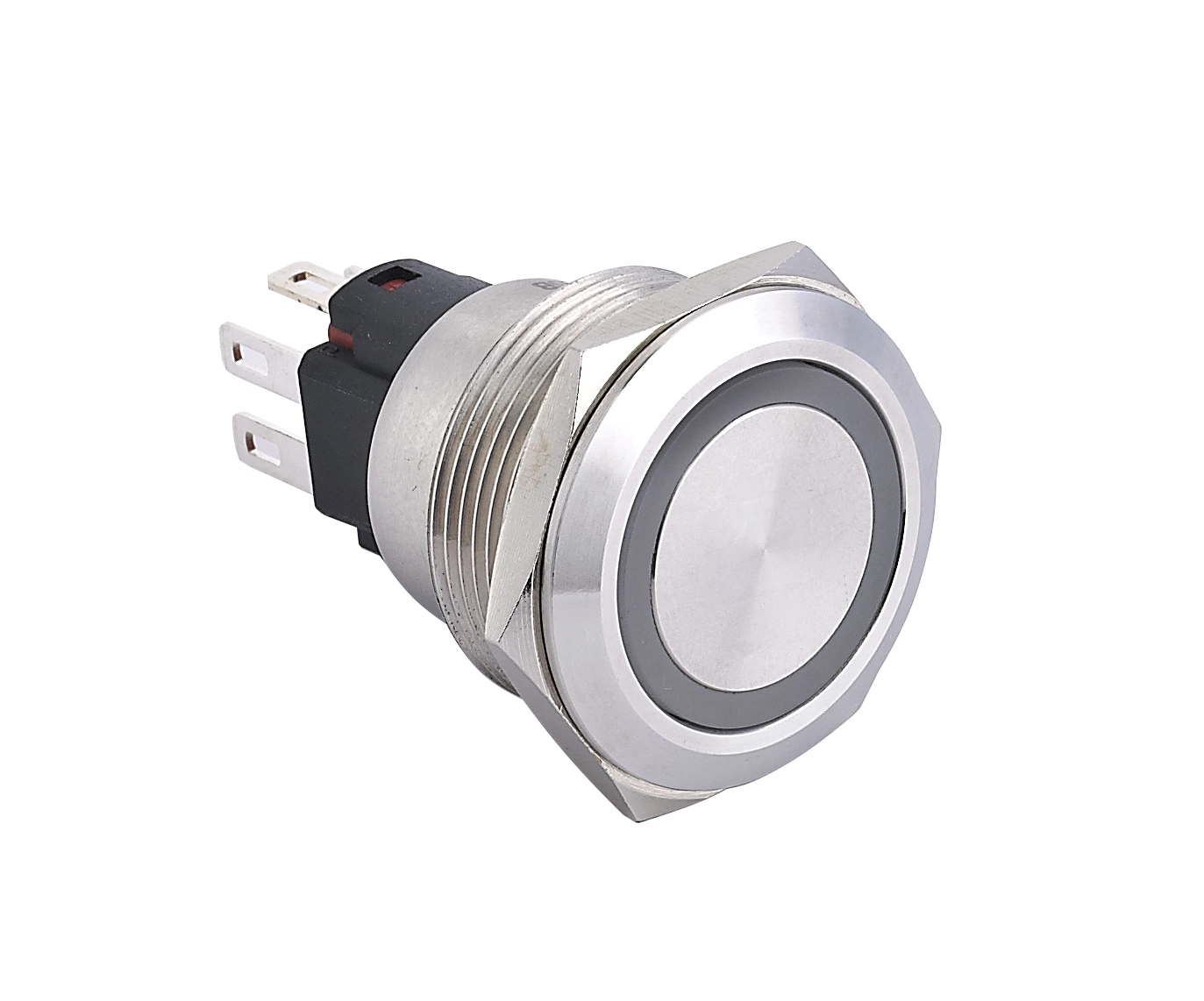 Onpow 22mm Push Button Switch with LED/Ring Illuminated/Waterproof/Latching Lock (ONPOW6122-11ZE/S/R/12V/P)