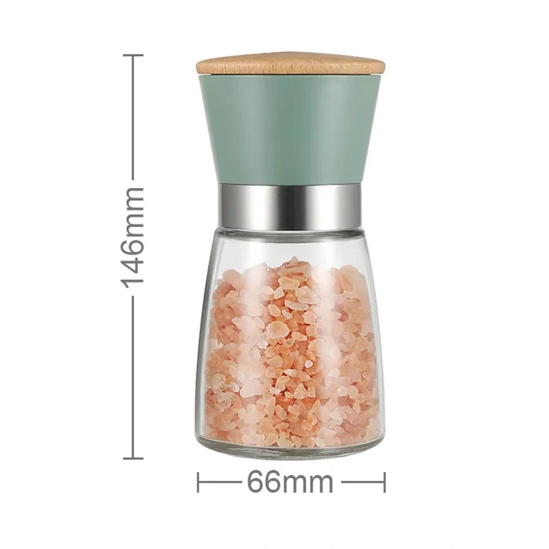 Manual Pepper Grinder Stainless Steel Sea Salt Spice Grinder Glass Grinder for Household Kitchen Supplies