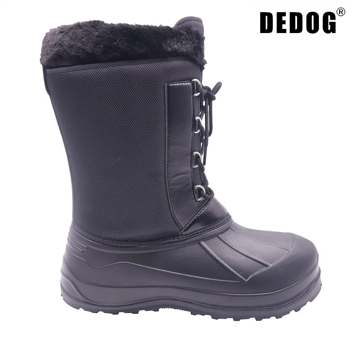 Slip On Snow Boots für Herren Wasserdichte Schuhe Nylon isoliert Winterstiefel