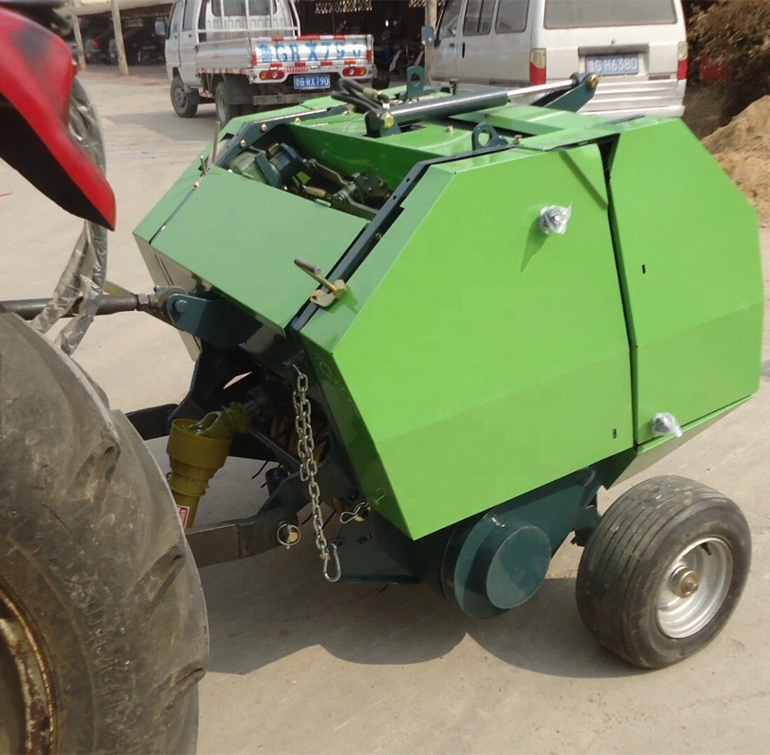 Mini Round Baler pour équipement agricole, presse à balles rondes pour tracteur.