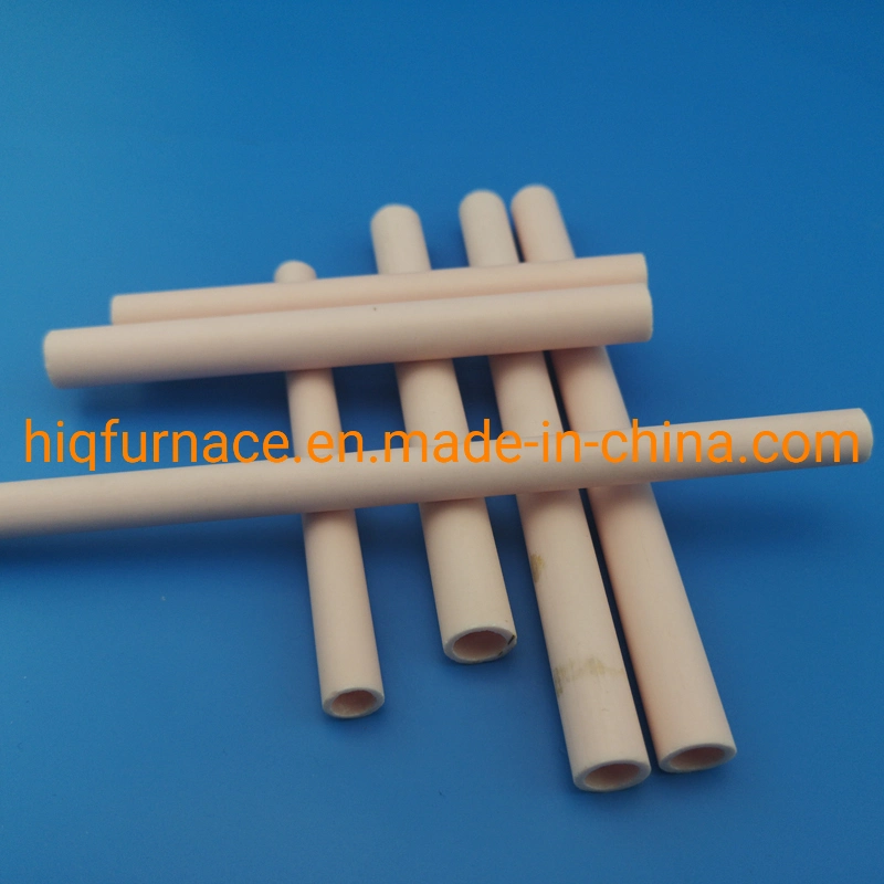 High Purity 99% Alumina Al2O3 أنابيب خزفية الكورندم، أنبوب خزفي صناعي خزفي عالي الأمن أنبوب أكسيد الماغنسيوم