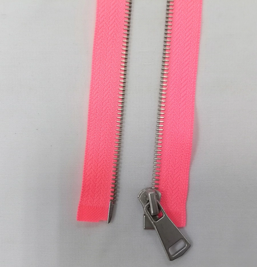 No. 3 Rr European Teeth Metal Zipper Open End Fluo Tape