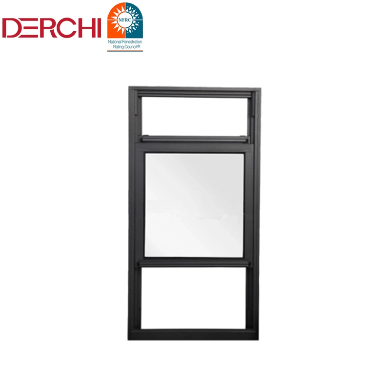 Guangzhou Large Vertical Slide Thermal Double Glass Aluminum Sash Single Double Hung Window