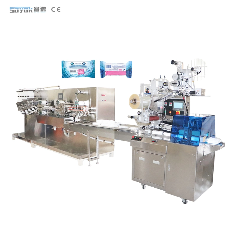 5 Heads Wet Wipe Making Machines Sealing Wet Paper Towel Maker Machine / Pocket Wet Wipes Production Line