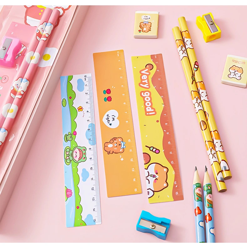 Cute Cartoon Pencil Set Student Five-Piece Set Kids School Stationery Set for Children Gift