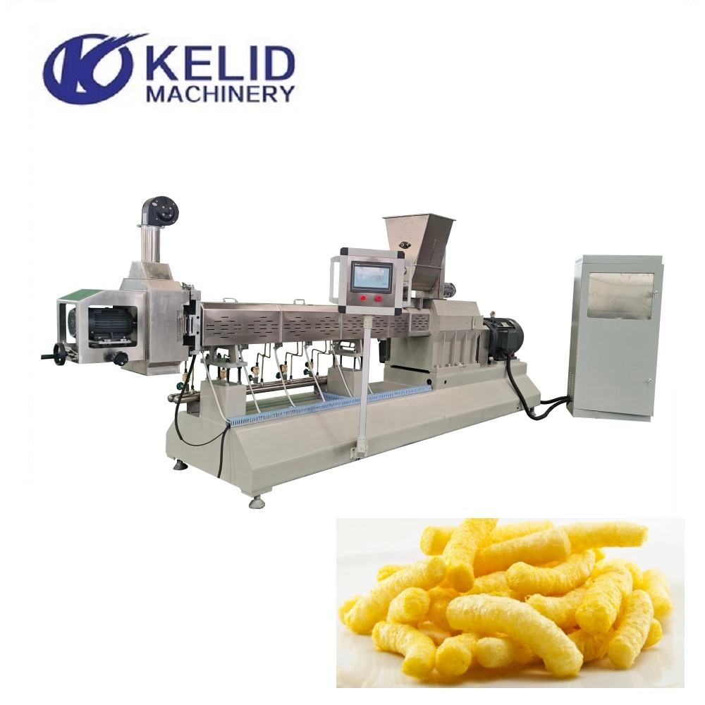 Industrial Commercial Twin Screw Puffed Snack Food Processing Line