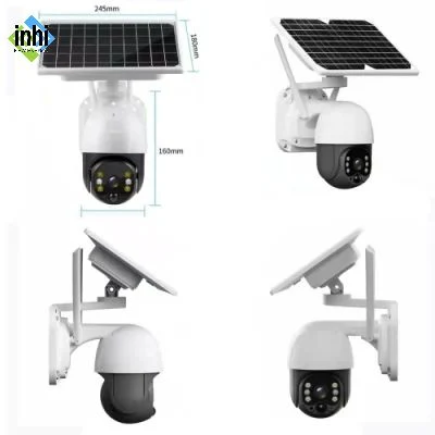 Câmara solar 360 PTZ para exteriores 1080p Segurança de alimentação da bateria Câmara de vigilância externa CCTV IR Night Vision sem fios