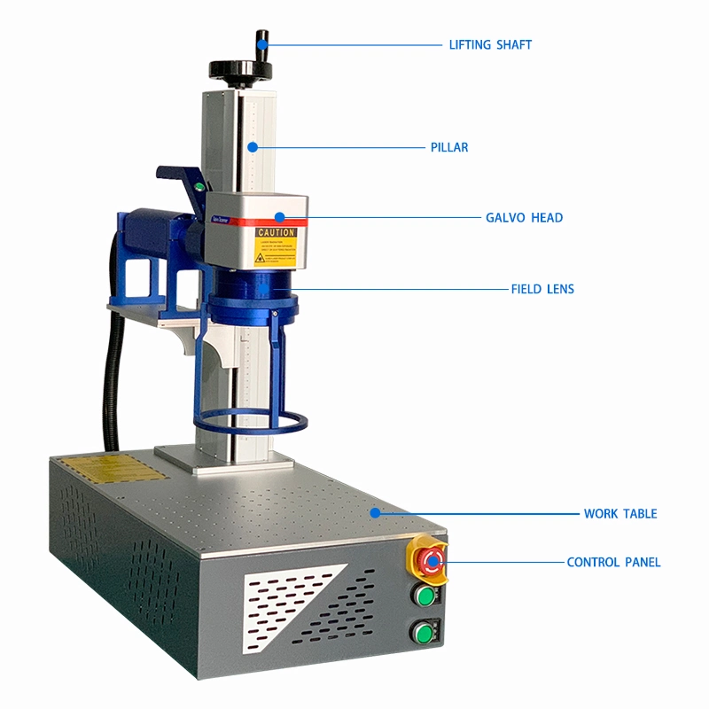 Fiber Laser Marking Machine 30W 80W Mopa Color Marking on Stainless Steel