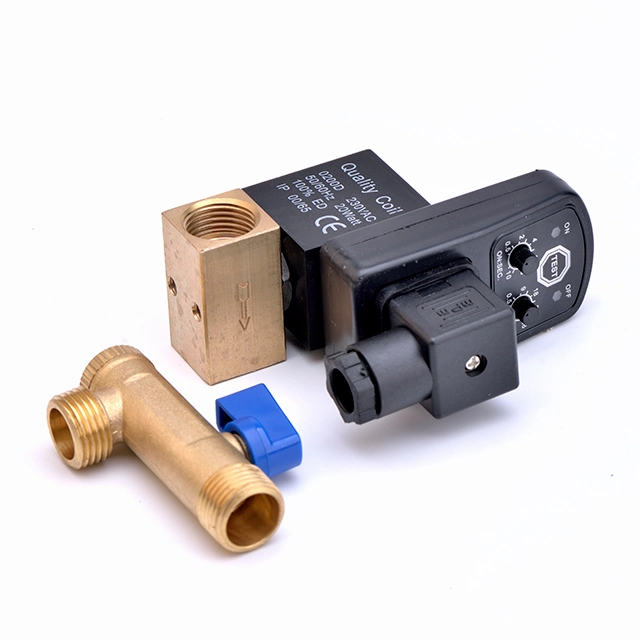 1/4'' 1/2'' Inch NPT Inlet 1/2'' Inch NPT Outlet AC220V AC110V Automatic Drain Valve for Air Compressor