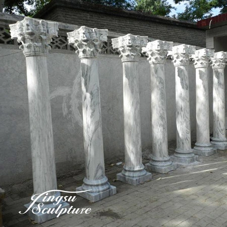 Customized Size Home Decoration White Marble Column