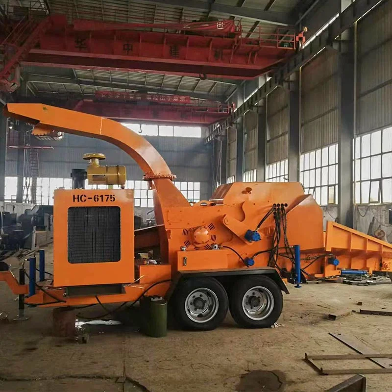 Crushing Size 10-50cm Fully Automatic Wood Forestry Chipping Branch Crusher Machine