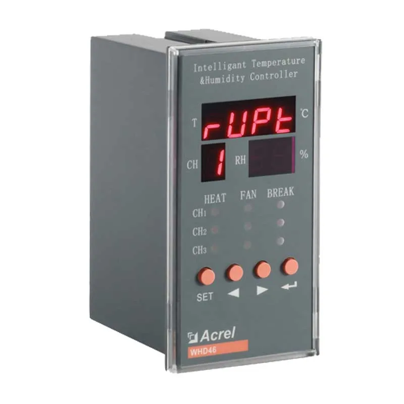 Panel Intelligent LCD Display Temperature and Humidity Controller with Temperature Sensor 1-3 Channels for Switchgear, Ring Main Unit, Terminal Box