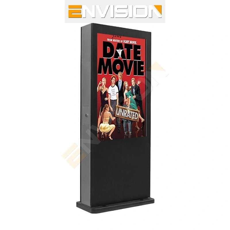 Envision 75in Solar Powered Touch Screen IP65 Outdoor LCD Digital Signage Advertising Info Kiosk High Brightness 3000nit Display