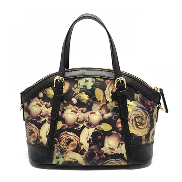 OEM ODM Fashion Flowers Custom Designer Leather Tote Women Bag