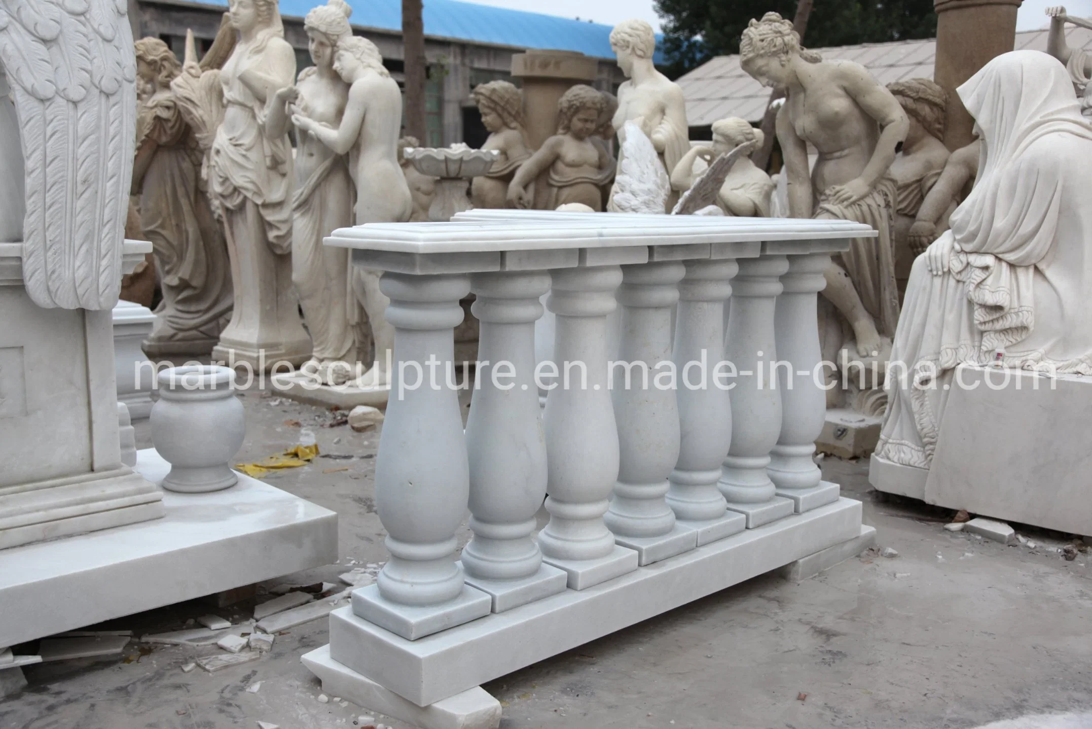 Hot Selling Hand Carved Natural Marble Stair Balustrade (SY-B012)