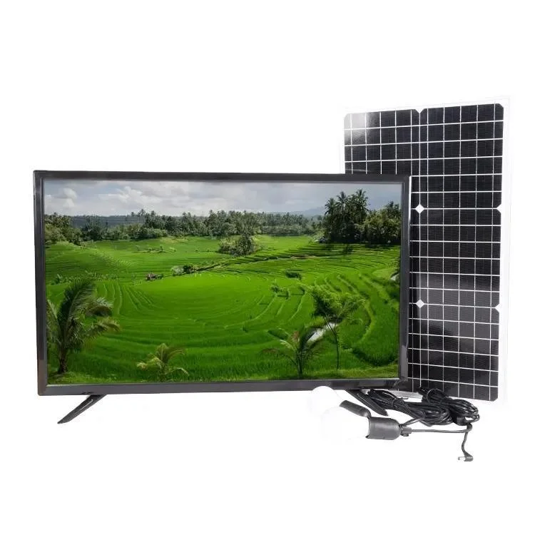 Portátil DC 12V Solar Energy recargable LED TV Full Set Para África