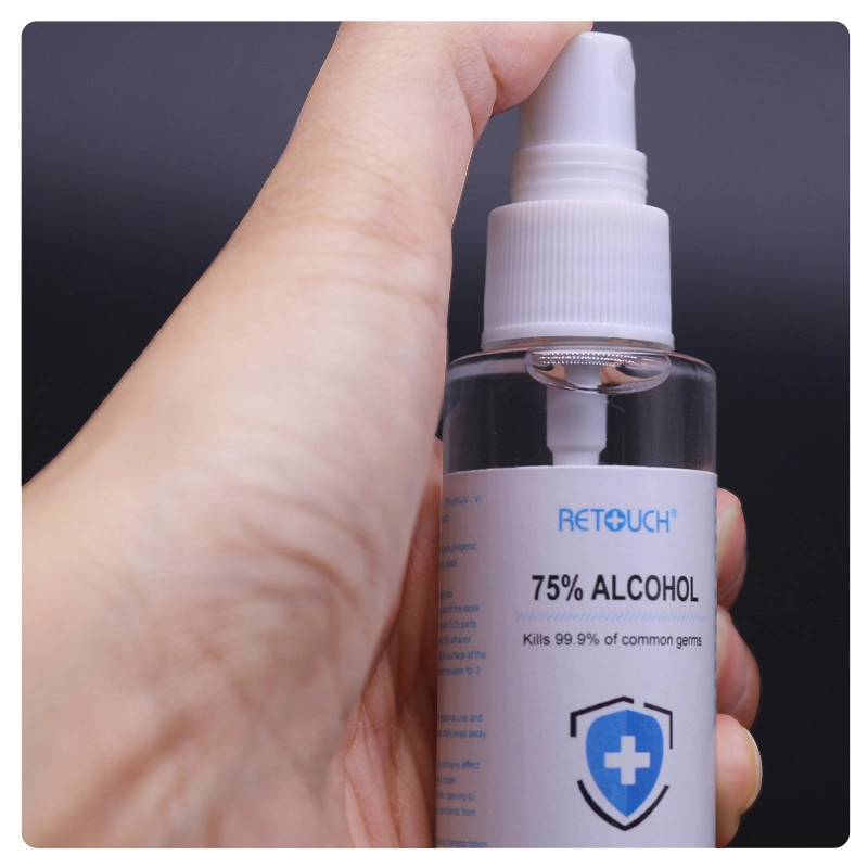 Bulk Waterless Hospital 75% Alcohol Antibacterial Antiseptic Alcohol Spray 100ml
