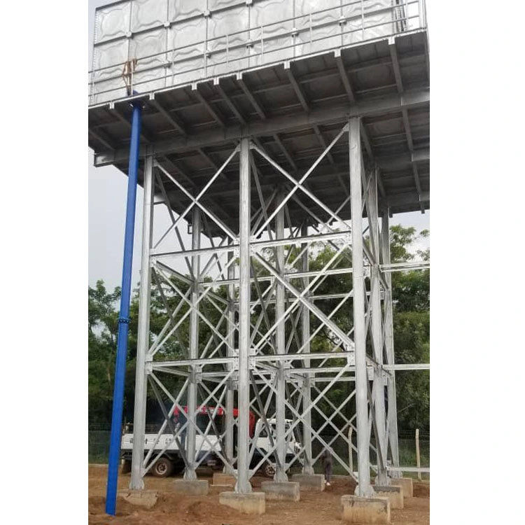 Hot-DIP Galvanized Steel Structure Elevated Water Tank Tower