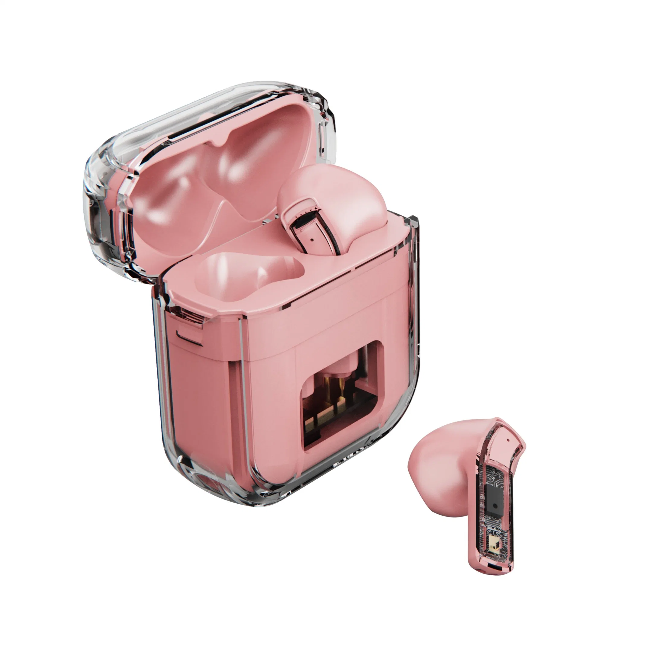 New Model Transparent Touch Control Sport Headset Noise Cancel Bluetooth Earphone Headphone