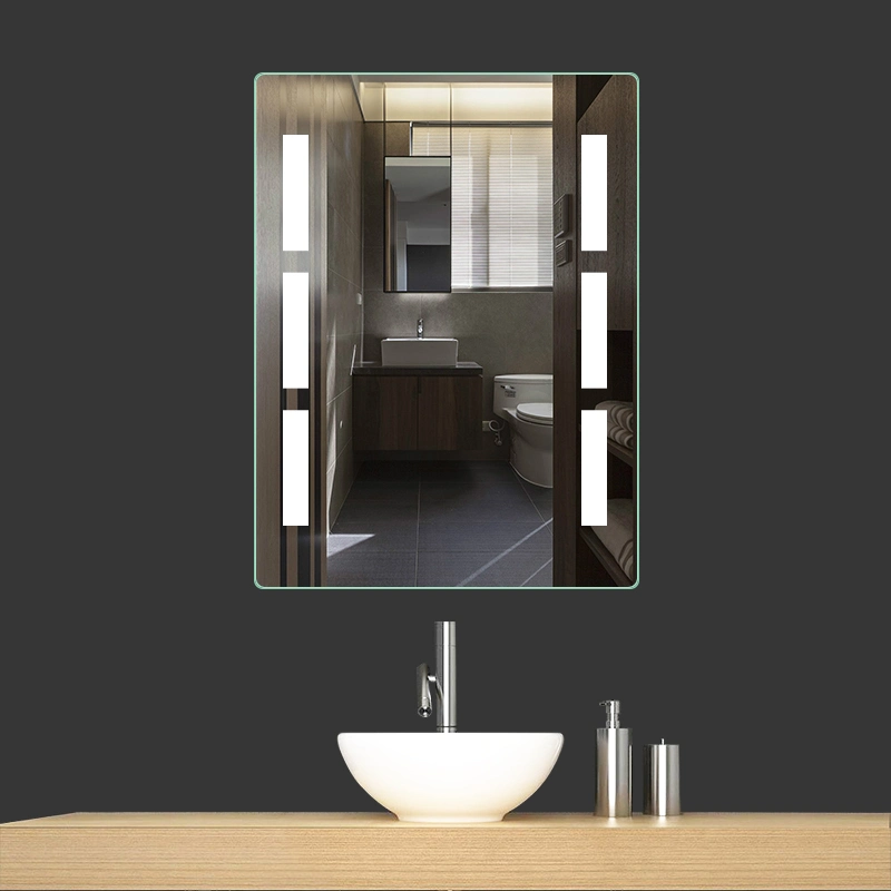 LED Lighted Bathroom Mirror, Wall Mounted Bathroom Vanity Mirror, Dimmable Touch Switch Control, 3000-6000K Adjustable Warm White/Natural/Daylight Lights