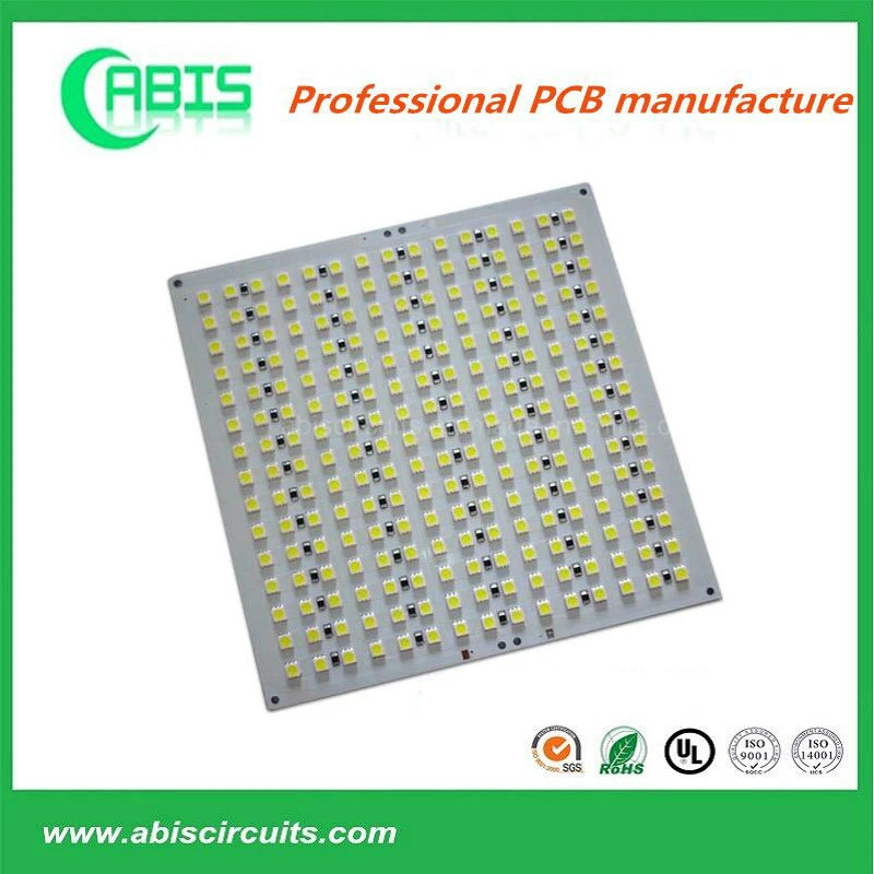 Gloss White Solder Mask Aluminum PCB LED Flood Light Circuit