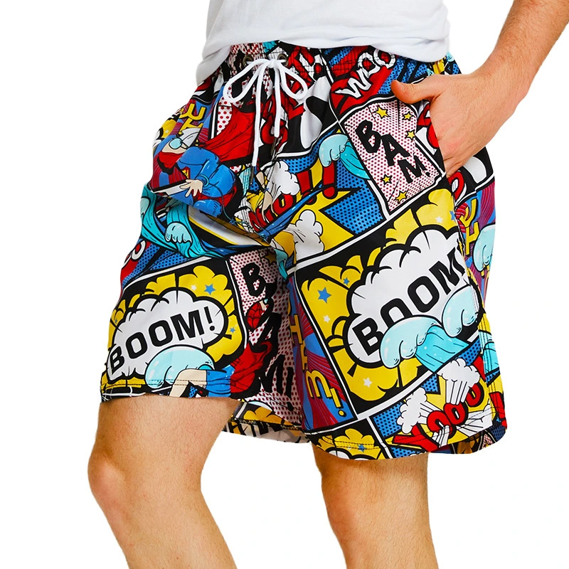 Cartoon Print Breathable Summer Quick Dry Men's Swimwear