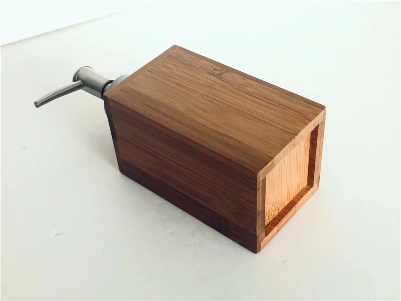 Liquid Soap Box with Bamboo Material, Bamboo Bathroom Set