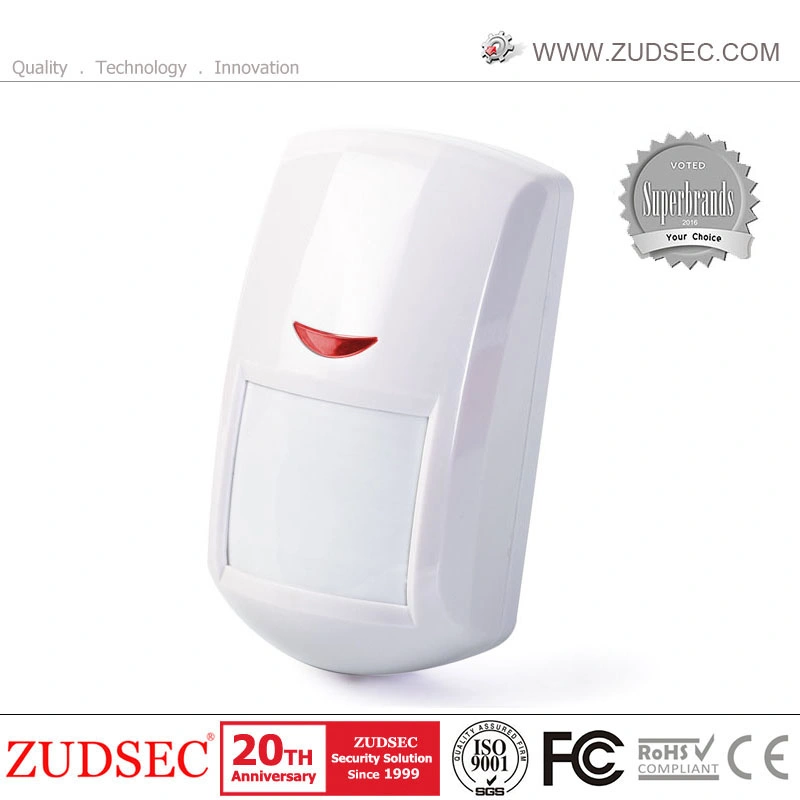 Ce Proved Wireless Curtain PIR Motion Sensor with Long Range for Home Security System