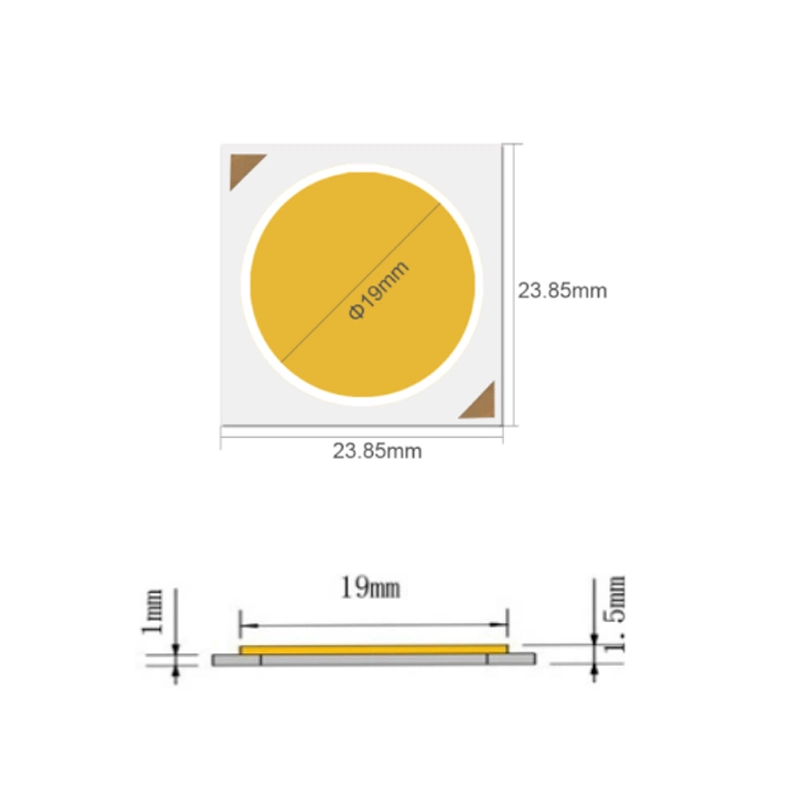 COB 18W 24W 30W 36W High Power Warm White LED Chip for Interior Lighting