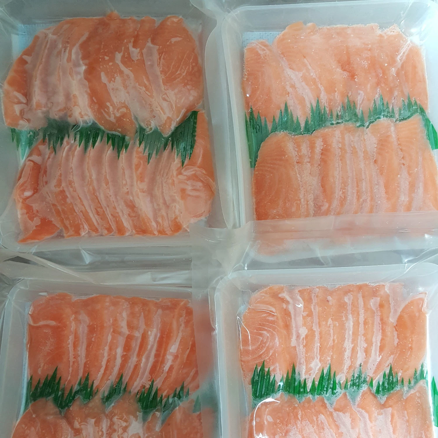 Sushi Salmon Slice, Halal Food. Frozen Salmon.