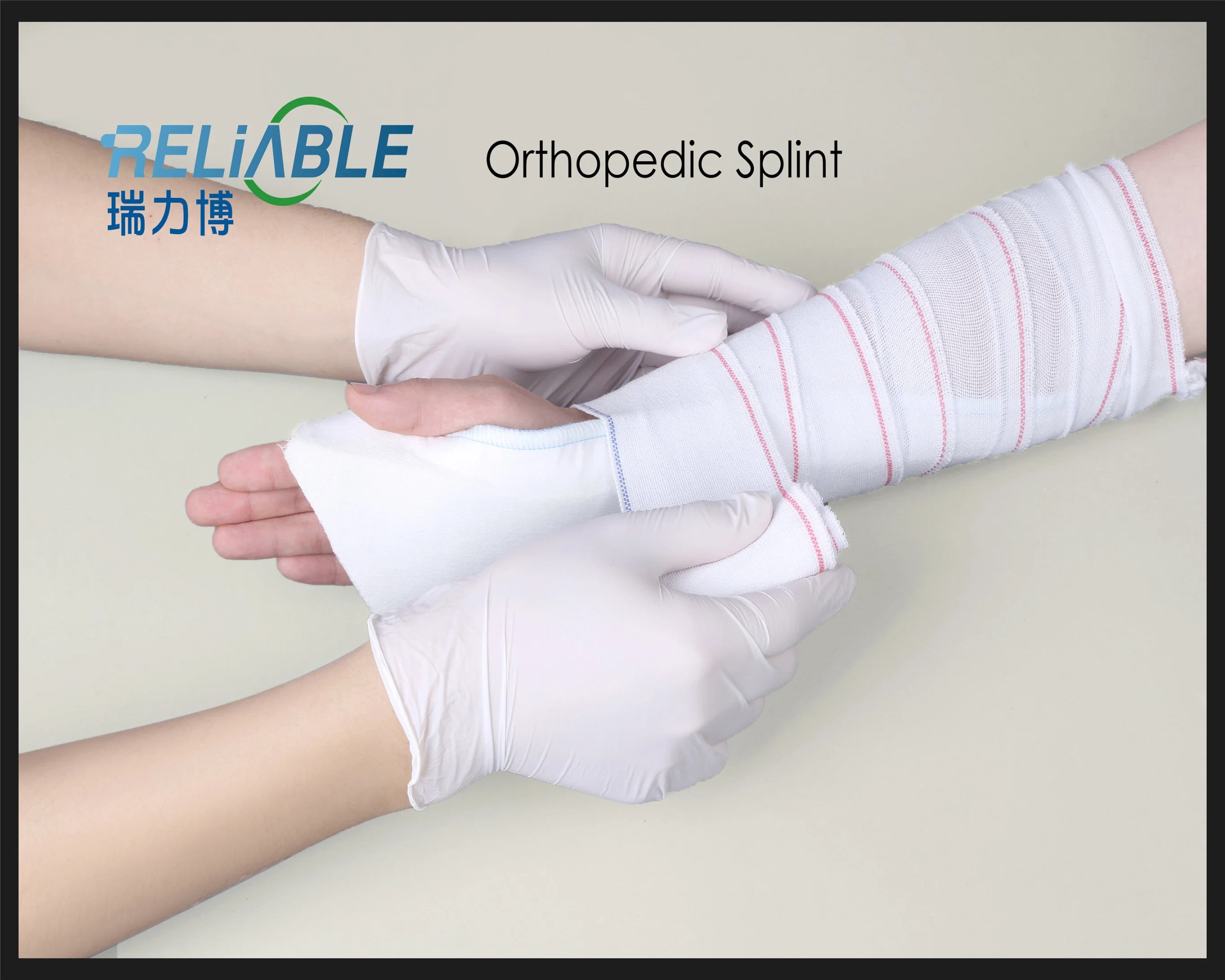 Ortopedia en fibra de vidrio y poliéster férula de casting para el brazo para adultos