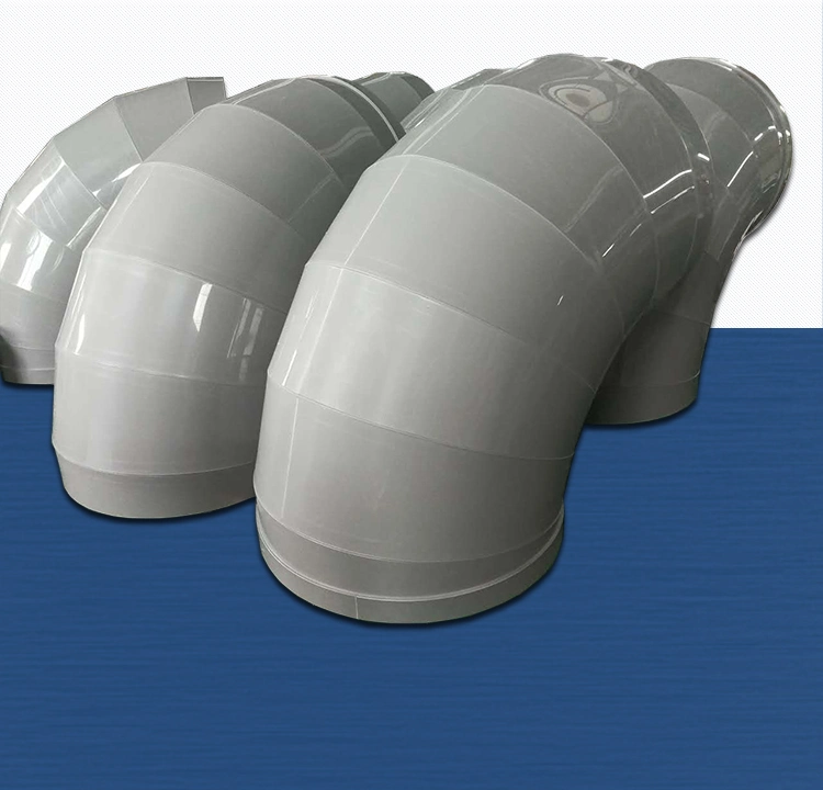 90 45 180 Degree Industrial PP/PVC Carbon Elbows Pipe Elbow Air Duct Plastic Tube Connect Elbow Customized Size