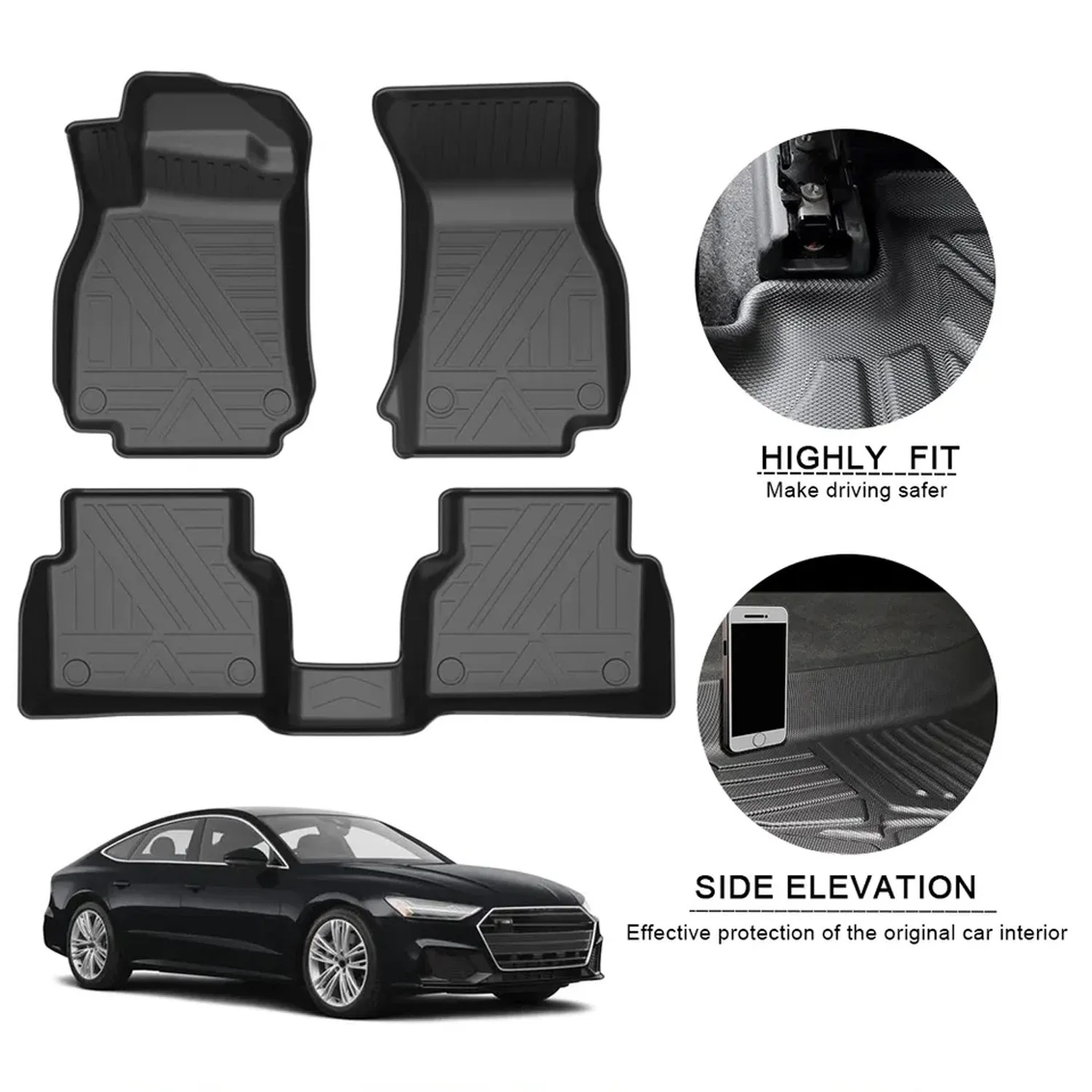 Pour KIA Rio 2022 Tapis de sol imperméable antidérapant Accessoires de voiture