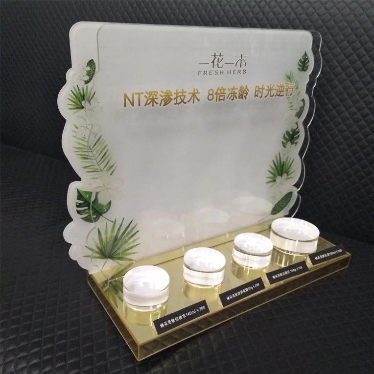 Customized Factory Price Acrylic Makeup Cosmetic Display Case Shelf