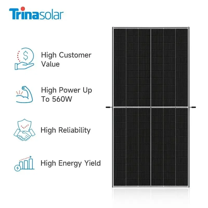 Trina Solar Panel Vertex 210mm 530W 535W 540W 545W 550W Half Cell Bifacial Monocrystalline Module