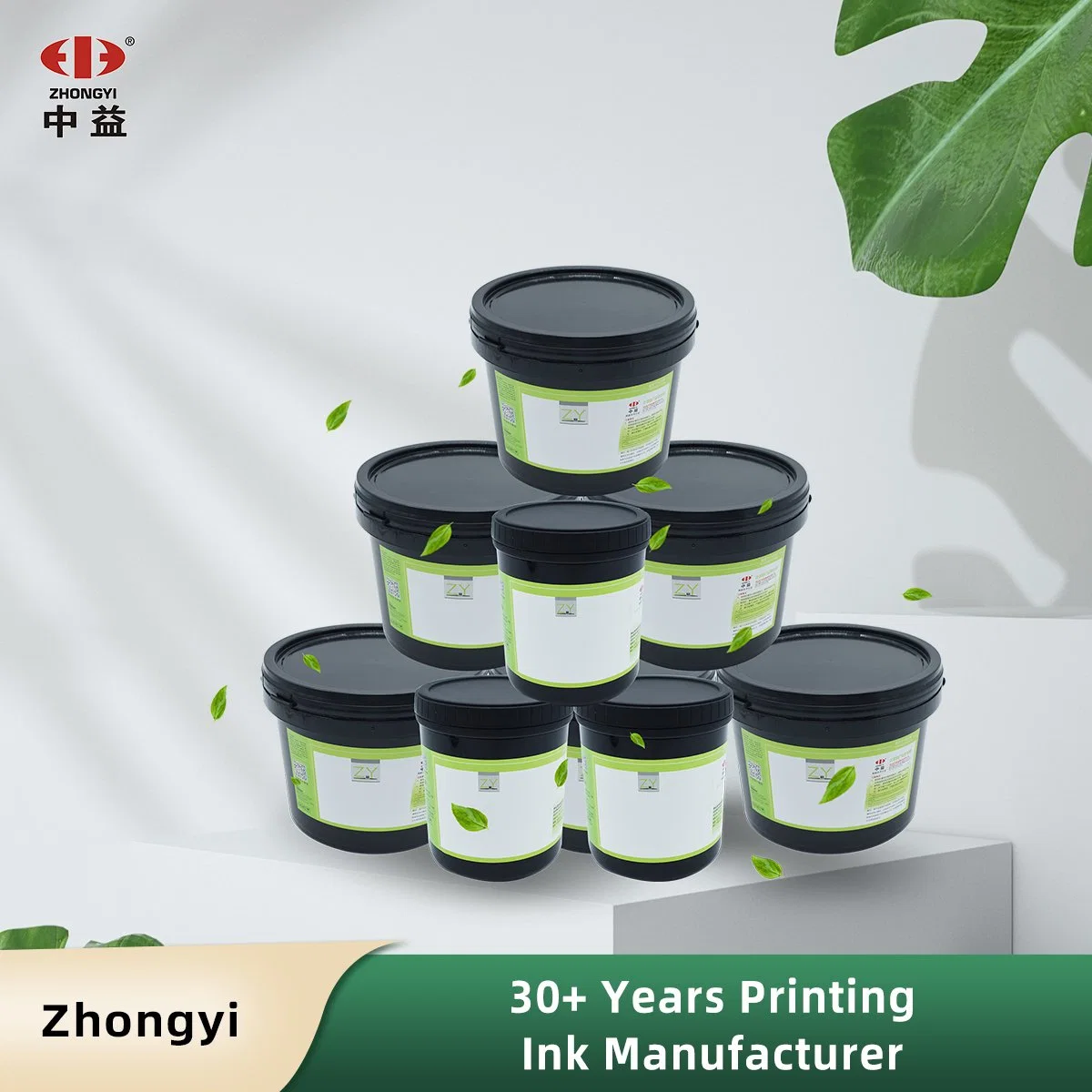 Zhongyi UVC Series UV Ink for PVC, Pet, ABS, BOPP, PS Treated PP, PE, Acrylic Substrates