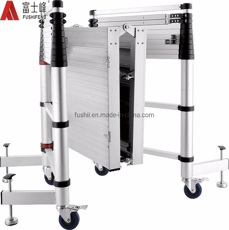 Aluminum Combination Telescopic Folding Scaffold Ladder