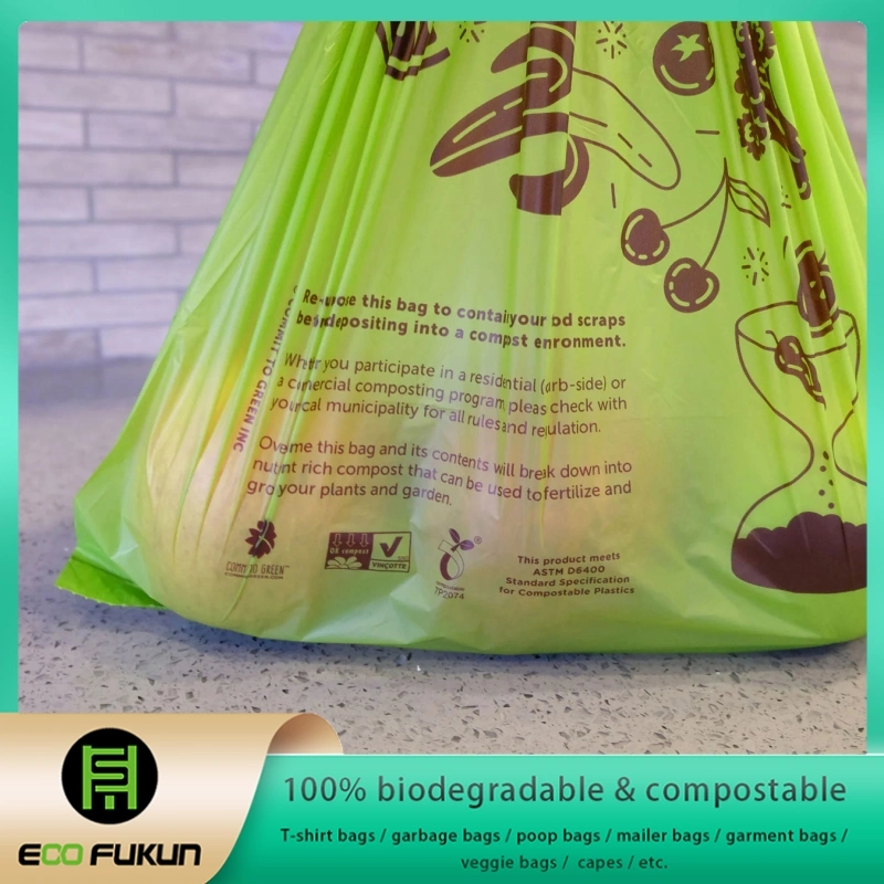 Bolsas biodegradables Veggie, muy gruesa, pequeña cocina bolsas de basura, restos de comida basura de Patio de las bolsas, certificados por TUV Ok Compost vegetal, bolsa, bolsa de productos