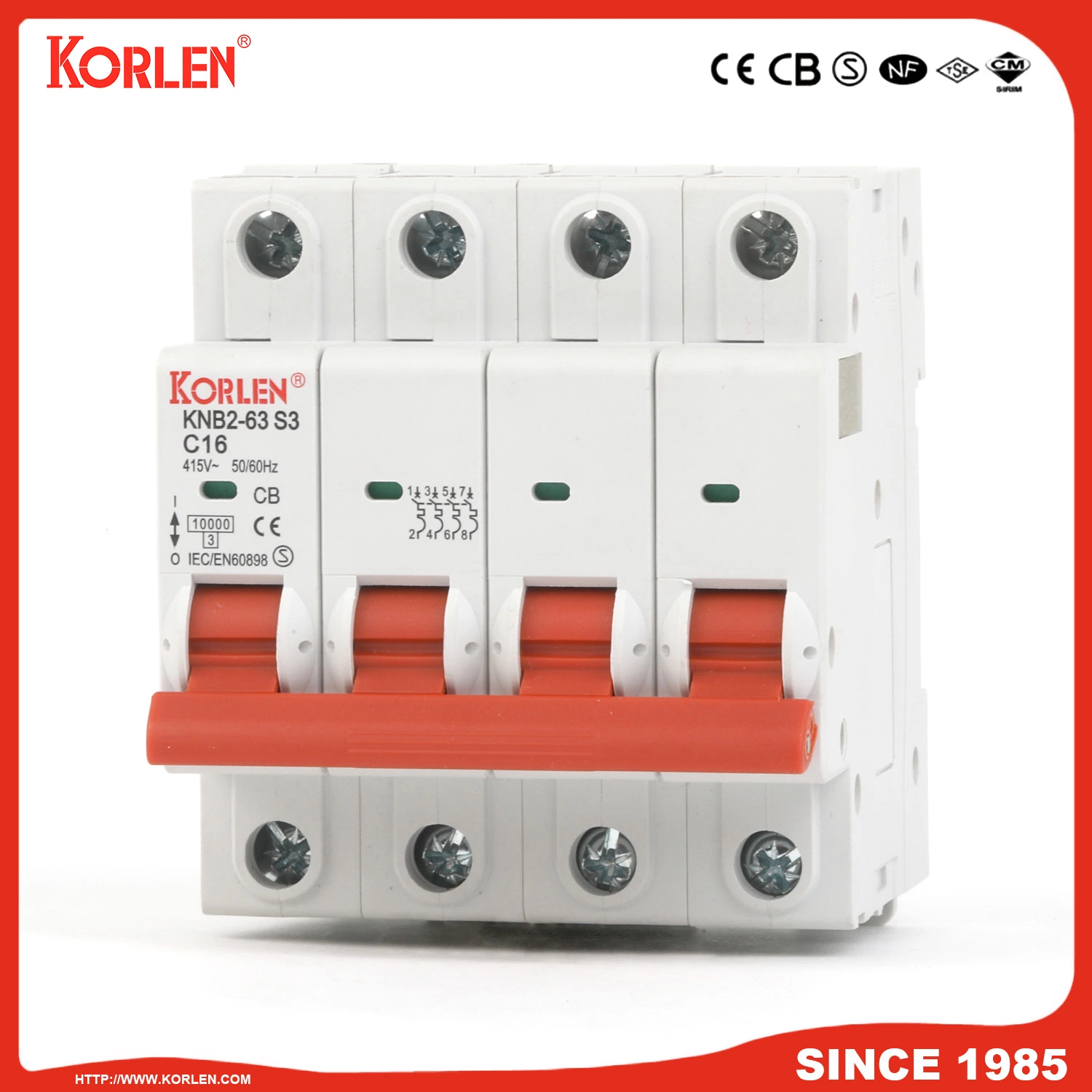 New Type MCB 1A-63A Miniature Circuit Breaker 7.5ka/10ka with RoHS CE CB