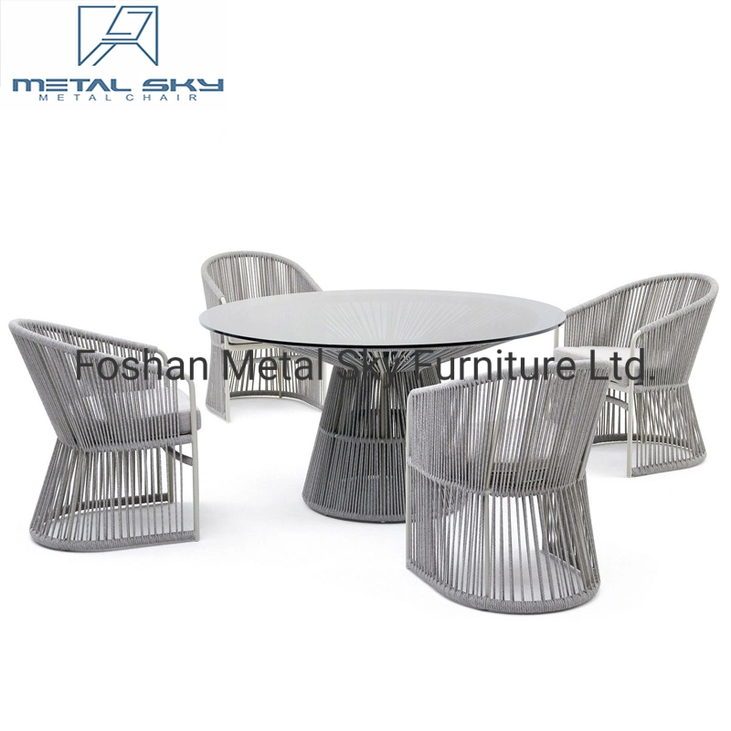 Outdoor Metal Rattan Garden Hotel Restaurant Bazebo Waiting Bench Chairs