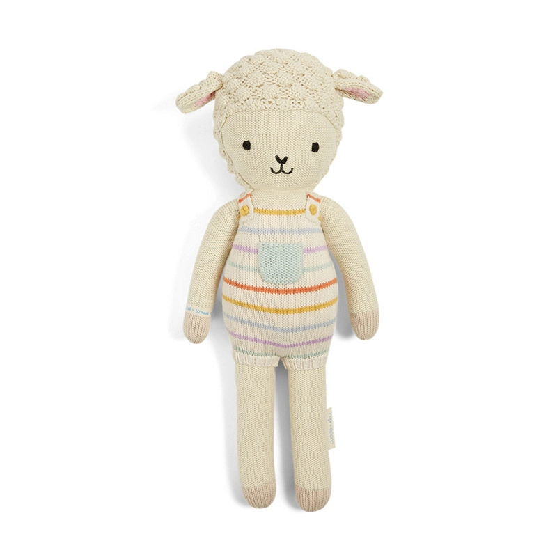 Hot Selling Custom Cute Kawaii Knitting Sheep Soft Toy Stuffed Animal Sheep Plush Toy