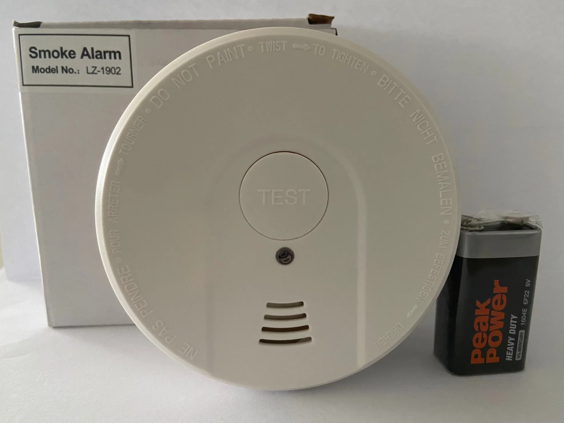 Plastic Home Controller Fire Sensor Audible Alarm for Home Security