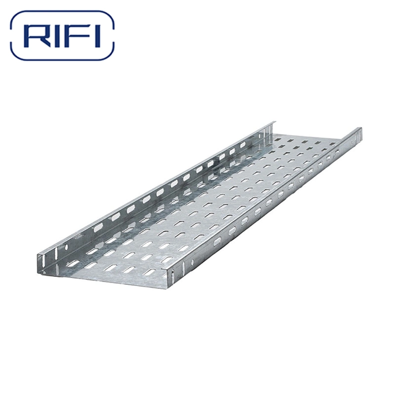 Cable Tray 100*50*1.2mm Waterproof Gi Galvanized Steel Electrical Cable Trunking